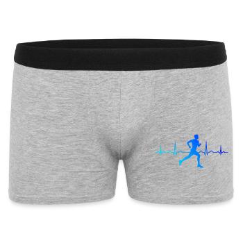 Geschenkidee für einen Running mit Running - Männer Boxer Shorts - Grau meliert - Vorne