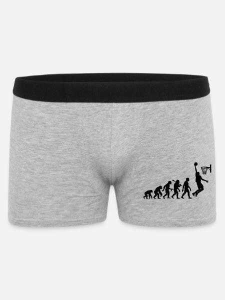 Basketball Evolution für Spieler und Trainer - Männer Boxer Shorts - Grau meliert