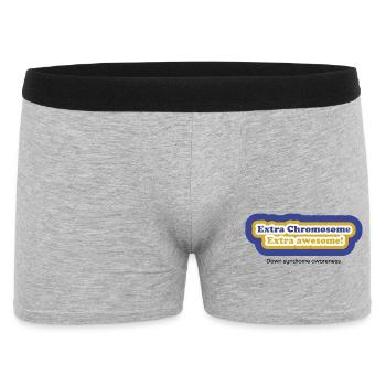 Extra Chromosom Extra Awesome - Männer Boxer Shorts - Grau meliert - Vorne