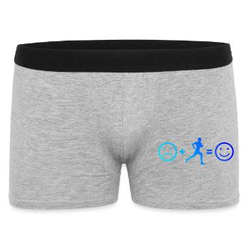 Geschenkidee für einen Running mit Running - Männer Boxer Shorts - Grau meliert - Vorne