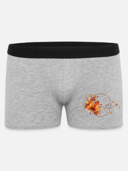 Herbst - Männer Boxer Shorts - Grau meliert