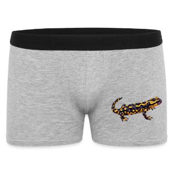 Leuchtender Flecken Salamander - Männer Boxer Shorts - Grau meliert - Vorne