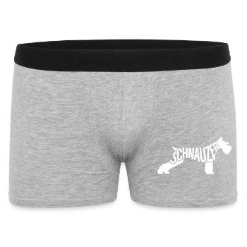 Schnauzer Hund Liebhaber Riesenschnauzer Fan - Männer Boxer Shorts - Grau meliert - Vorne