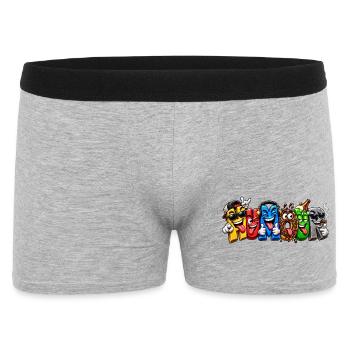 HUMOR – Völlig verrückte Briefe - Männer Boxer Shorts - Grau meliert - Vorne