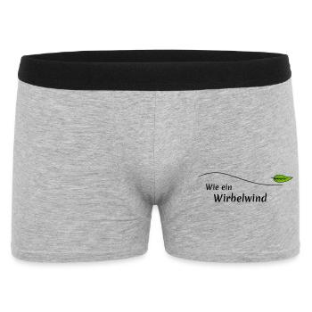 Wie ein Wirbelwind - Männer Boxer Shorts - Grau meliert - Vorne