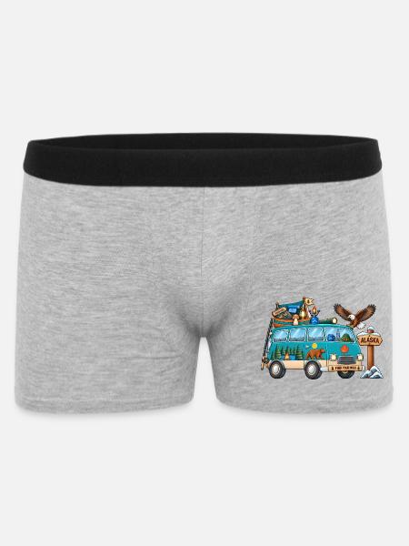 Alaska Camper Wohnmobil - Männer Boxer Shorts - Grau meliert
