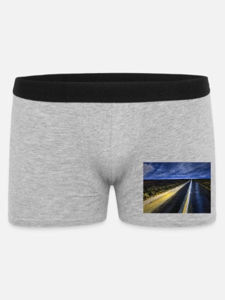 Endloser Weg - Männer Boxer Shorts - Grau meliert