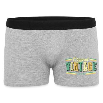 51. Geburtstag Original Vintage 1975 Retro - Männer Boxer Shorts - Grau meliert - Vorne