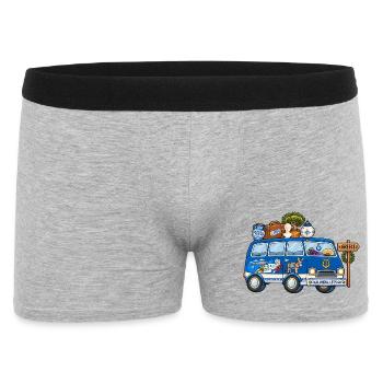 Griechenland Camper Wohnmobil - Männer Boxer Shorts - Grau meliert - Vorne