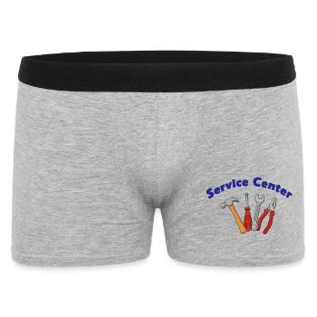 Service Center - Männer Boxer Shorts - Grau meliert - Vorne
