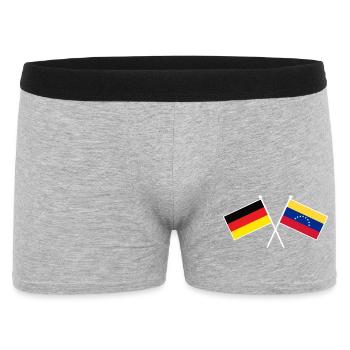 Germany and Venezuela Friendship Flags - Männer Boxer Shorts - Grau meliert - Vorne