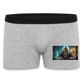 Hades erlaubt Herakles, Cerberus zu nehmen - Männer Boxer Shorts - Grau meliert - Vorne