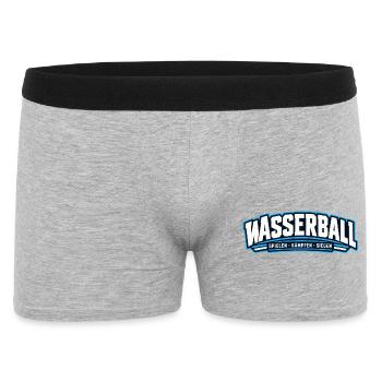 Wasserball Kraft-Logo - Männer Boxer Shorts - Grau meliert - Vorne