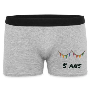 5 JAHRE. 5. JUBILÄUM. 5-JÄHRIGES JUBILÄUM - Männer Boxer Shorts - Grau meliert - Vorne