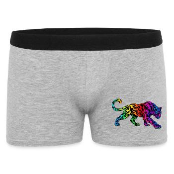 Stammes-Regenbogenpanther - Männer Boxer Shorts - Grau meliert - Vorne