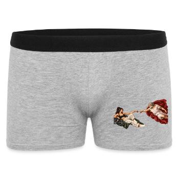 Die Erschaffung des DJs - Männer Boxer Shorts - Grau meliert - Vorne
