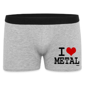 i love metal - Men's Boxer Shorts - heather grey - Front