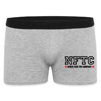 Never fuck the Company - Männer Boxer Shorts - Grau meliert - Vorne