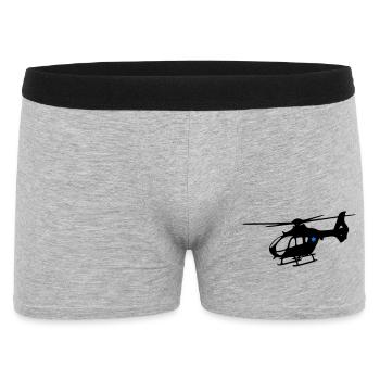 Notarzthubschrauber - Männer Boxer Shorts - Grau meliert - Vorne
