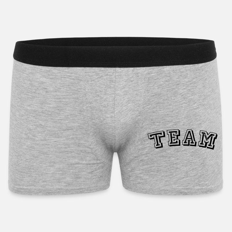 TEAM Design - Männer Boxer Shorts - Grau meliert