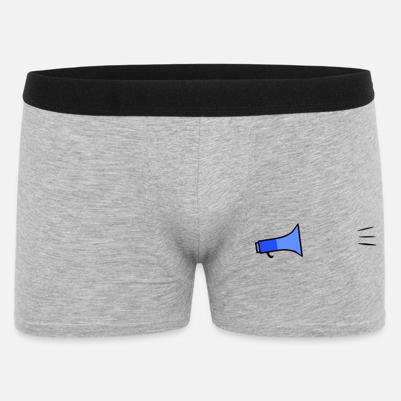 Megafon Text-Template - Männer Boxer Shorts - Grau meliert