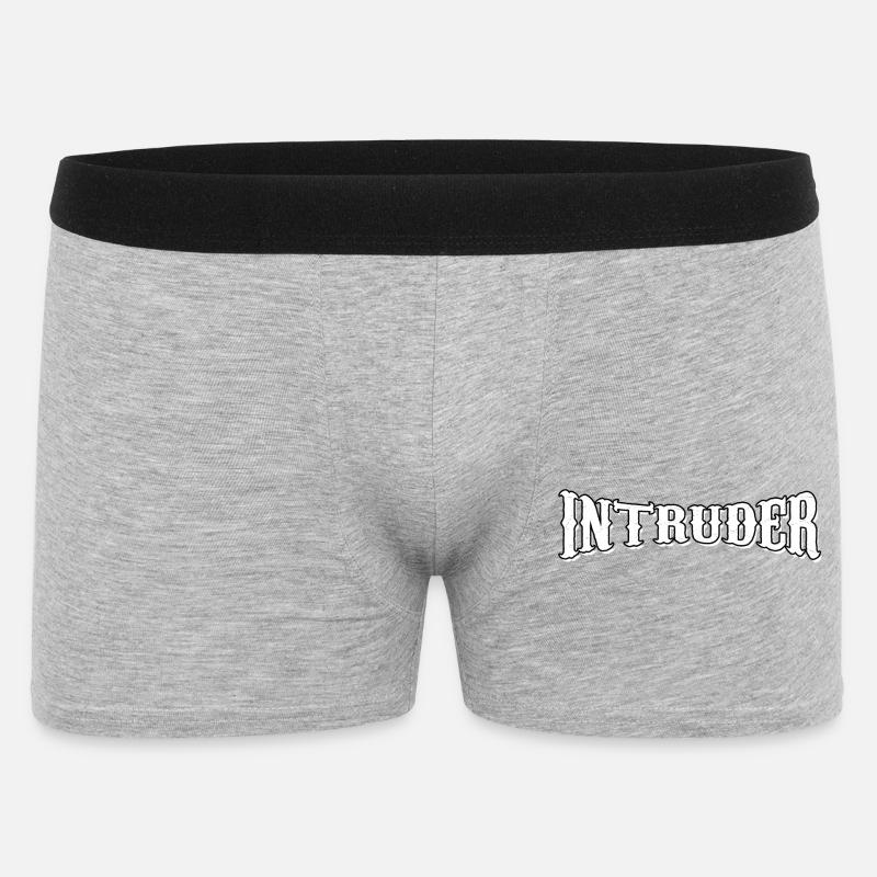 intruder hacker intruder clan sticker computer - Men's Boxer Shorts - heather grey