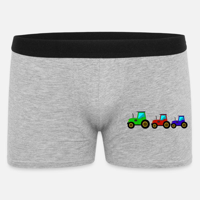 Traktor Trecker Traktor - Männer Boxer Shorts - Grau meliert
