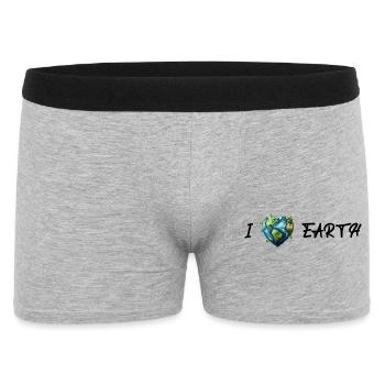 I love the earth - Men's Boxer Shorts - heather grey - Front