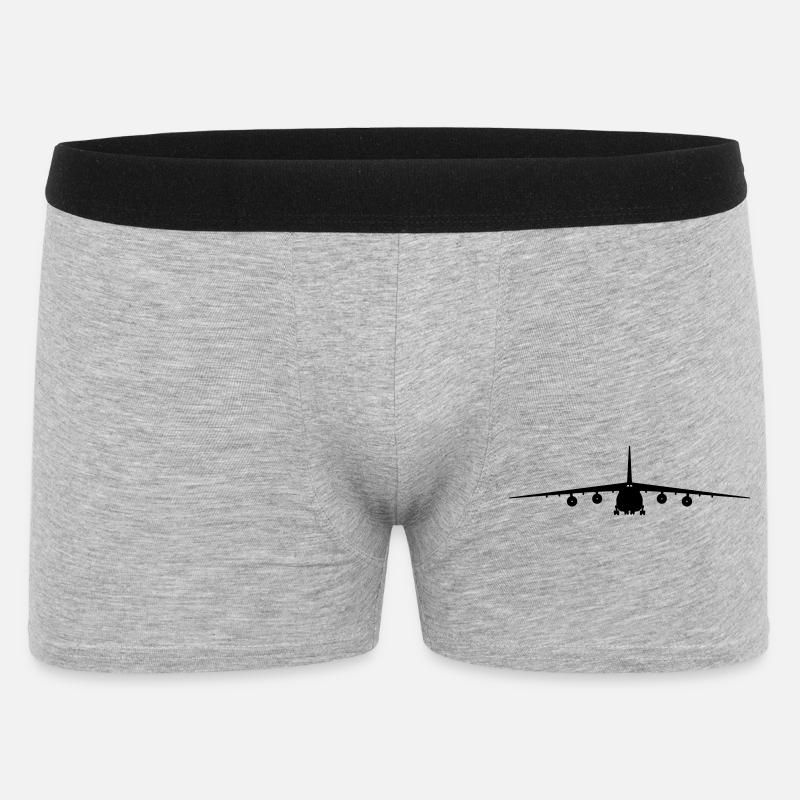 An-124 - Männer Boxer Shorts - Grau meliert