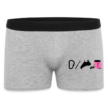 Logo d’escalade Emblème de bloc Chaussures d’escalade Brosse - Boxer Homme - gris chiné - Devant
