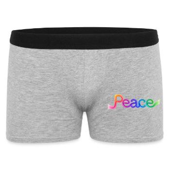 Lettrage de paix coloré en forme de flèche - Boxer Homme - gris chiné - Devant