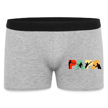 Papa Frisbee Player Ultimate Flying Disc Dad - Männer Boxer Shorts - Grau meliert - Vorne