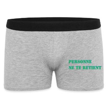 PERSONNE NE TE RETIENT - Boxer Homme - gris chiné - Devant