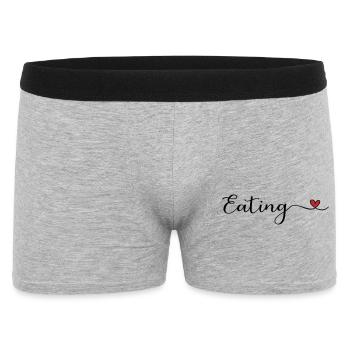 Eating - Männer Boxer Shorts - Grau meliert - Vorne