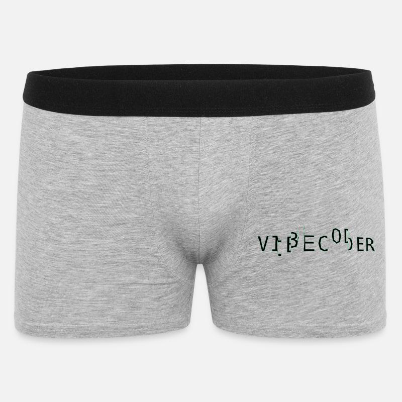 vibecoder_mono Glitch - Männer Boxer Shorts - Grau meliert
