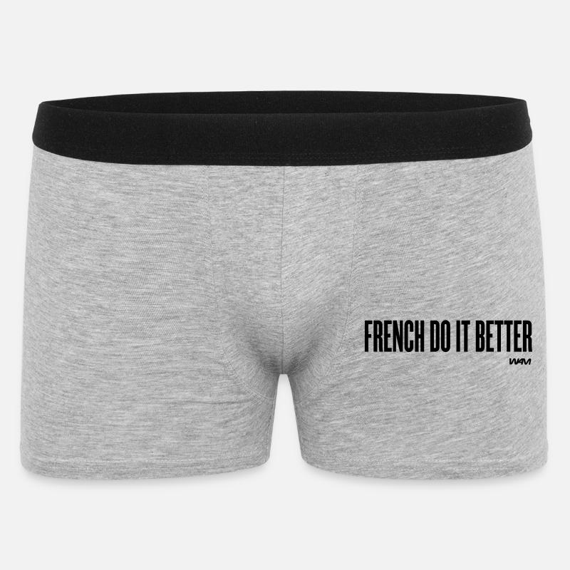 french do it better - Männer Boxer Shorts - Grau meliert