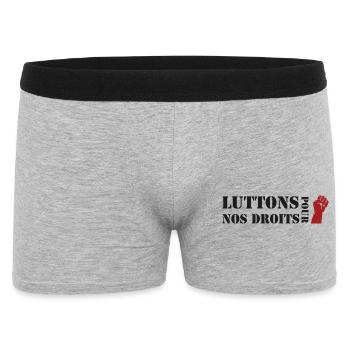 Luttons pour nos Droits ! - Boxer Homme - gris chiné - Devant