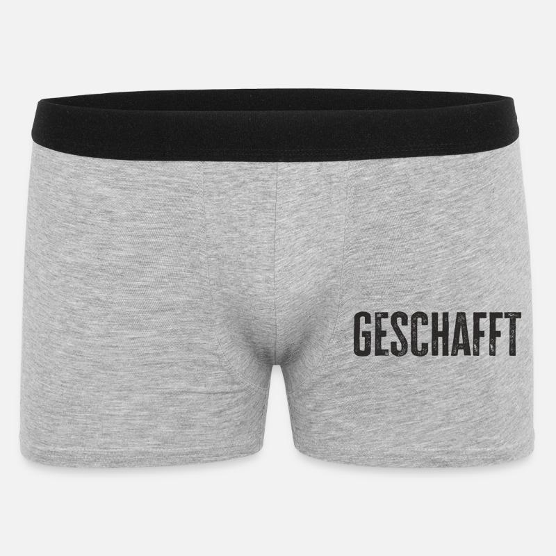 Geschafft Prüfung Klausur Abschluß Schule - Männer Boxer Shorts - Grau meliert