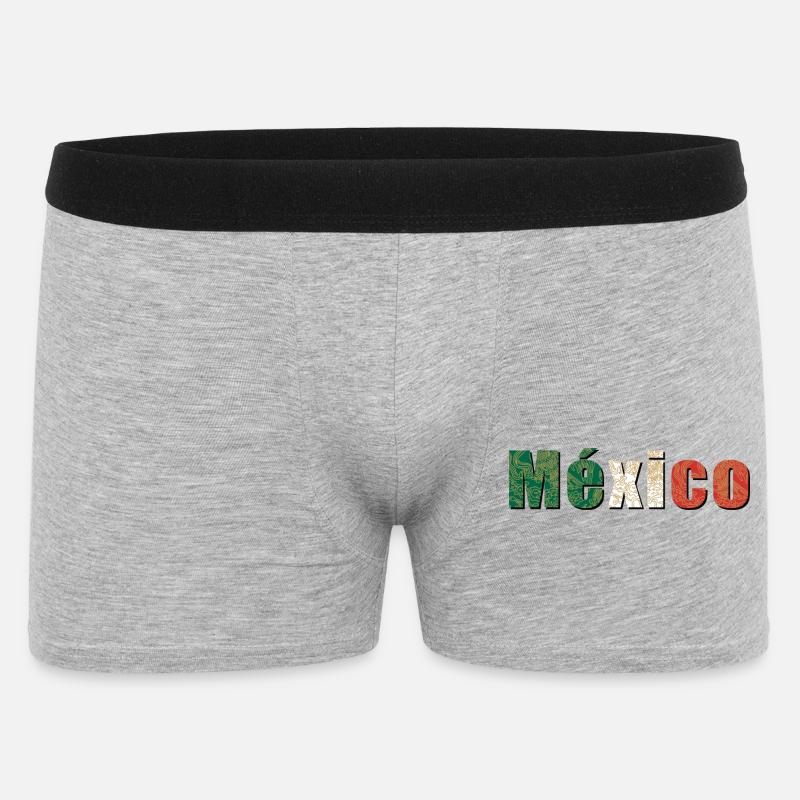 México - Männer Boxer Shorts - Grau meliert