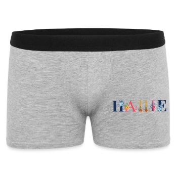 HALLIE Name Adorned with Flowers - Men's Boxer Shorts - heather grey - Front