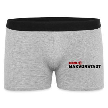 Karl Maxvorstadt Retro Wortspiel - Männer Boxer Shorts - Grau meliert - Vorne