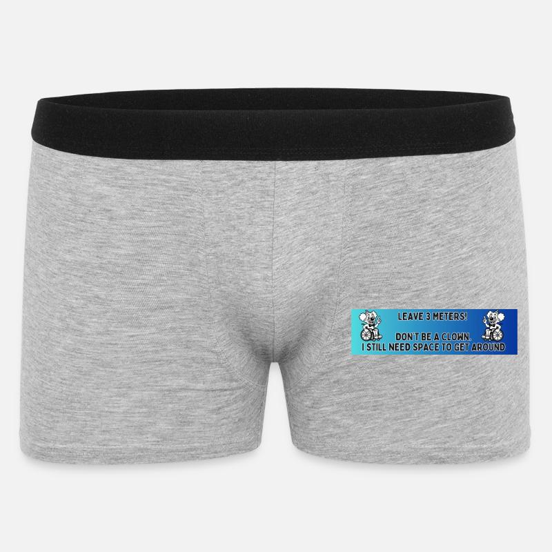 Autoaufkleber eines Rollstuhlclowns # - Männer Boxer Shorts - Grau meliert