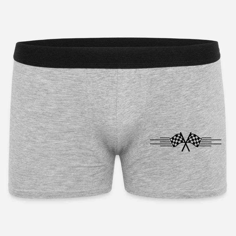 Course de drapeaux de course - Boxer Homme - gris chiné