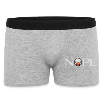 Oie Nope Majeur Méchant Insulte Canard Coquin - Boxer Homme - gris chiné - Devant