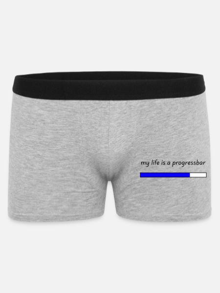 my life is a progressbar - Men's Boxer Shorts - heather grey