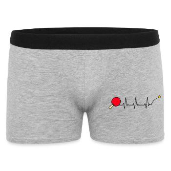 ECG du battement cardiaque du tennis de table - Boxer Homme - gris chiné - Devant