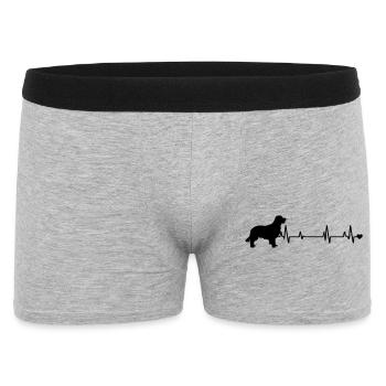Dog - Men's Boxer Shorts - heather grey - Front