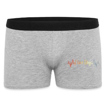 Dog Lover Heartline - Men's Boxer Shorts - heather grey - Front