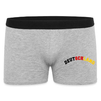 DEUTSCHLAND GERMANY EUROPA DEUTSCHE SPORT FAN - Männer Boxer Shorts - Grau meliert - Vorne