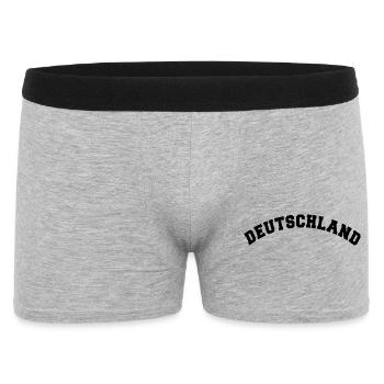 DEUTSCHLAND GERMANY EUROPA DEUTSCHE SPORT FAN - Männer Boxer Shorts - Grau meliert - Vorne